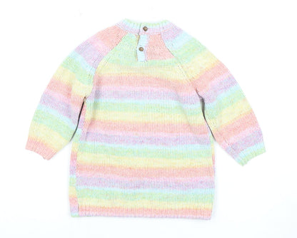 Next Unisex Toddler Multicoloured Striped Cardigan 12-18 Months