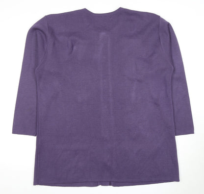 Womens UK Size 16 Plus Paramour Purple Cardigan Jumper