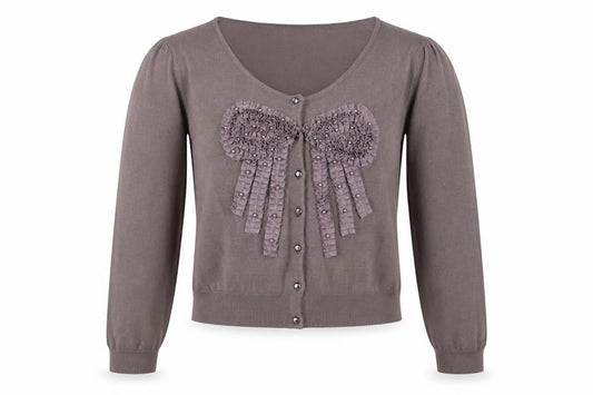 Womens UK Size 10 SKY Designs Brown Cardigan Jumper