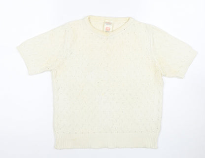 Womens UK Size 12 Marks and Spencer Ivory Pullover Jumper