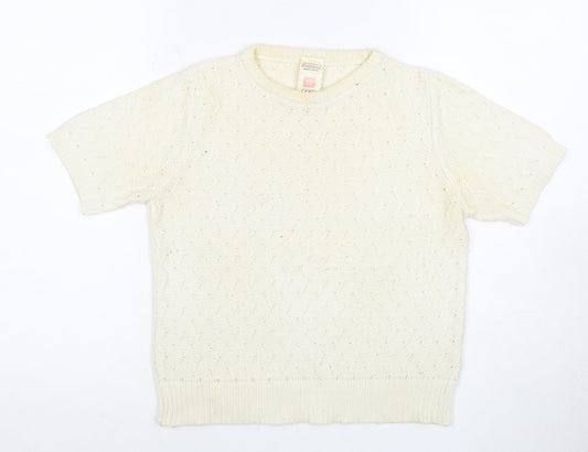 Womens UK Size 12 Marks and Spencer Ivory Pullover Jumper