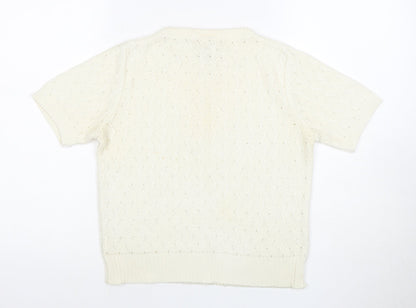 Womens UK Size 12 Marks and Spencer Ivory Pullover Jumper