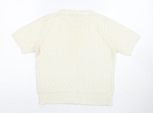 Womens UK Size 12 Marks and Spencer Ivory Pullover Jumper