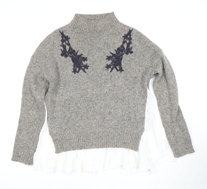 Womens UK Size S French Connection Grey Pullover Jumper