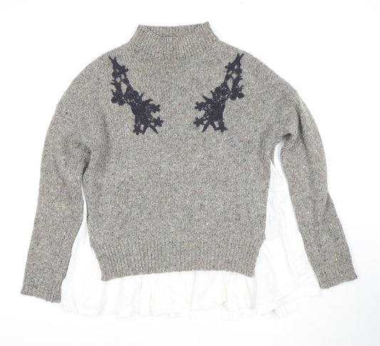 Womens UK Size S French Connection Grey Pullover Jumper