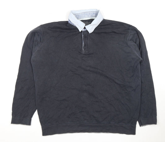 Marks & Spencer Men's Blue Polo Shirt XL