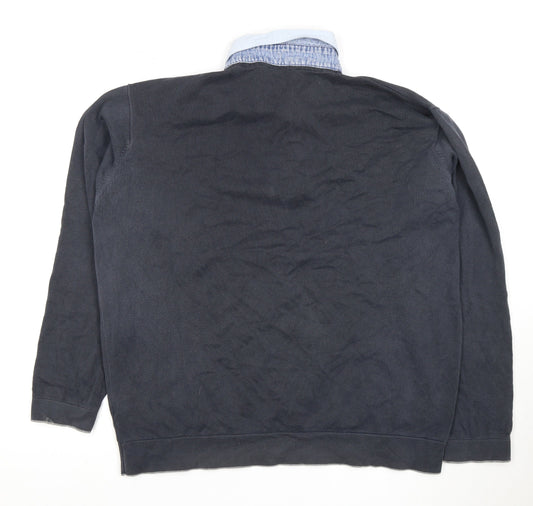 Marks & Spencer Men's Blue Polo Shirt XL