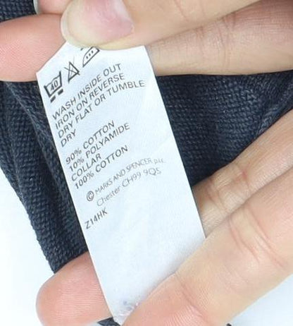 Marks & Spencer Men's Blue Polo Shirt XL