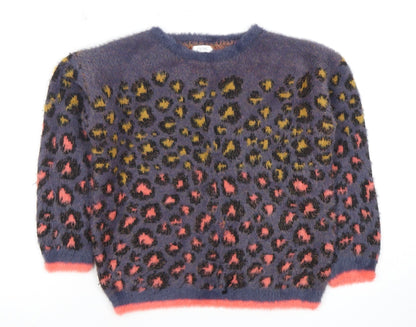Next Girls Multicoloured Animal Print Pullover Jumper 5 Years