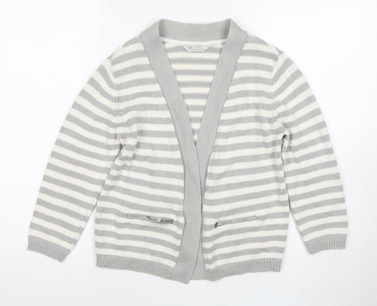 Womens UK Size 12 BHS Grey Cardigan Jumper