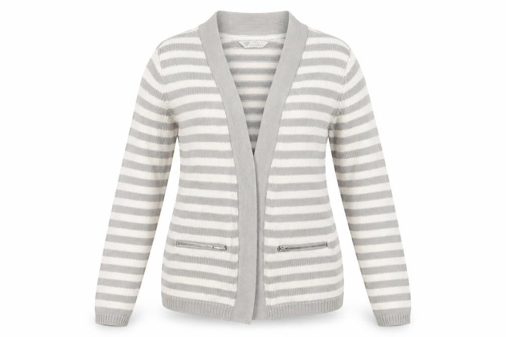Womens UK Size 12 BHS Grey Cardigan Jumper