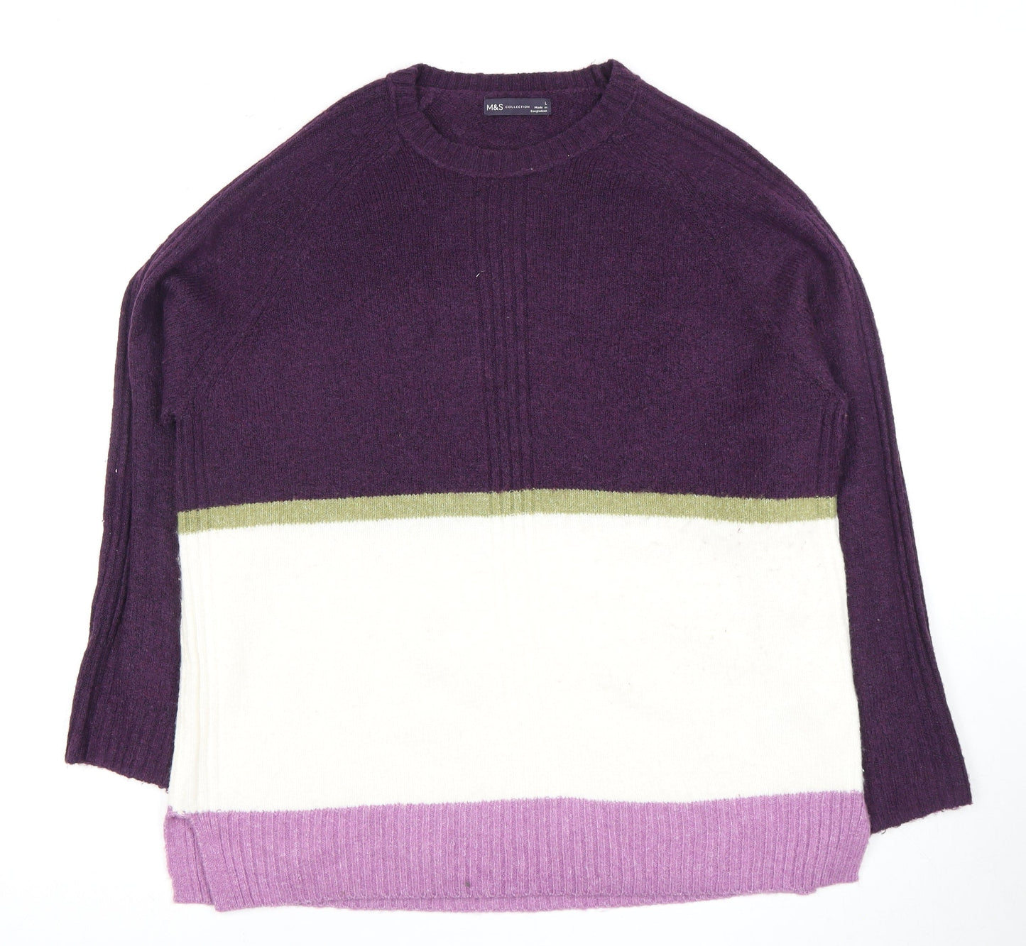Womens UK Size L Marks and Spencer Multicoloured Pullover Jumper