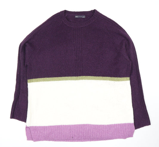 Womens UK Size L Marks and Spencer Multicoloured Pullover Jumper