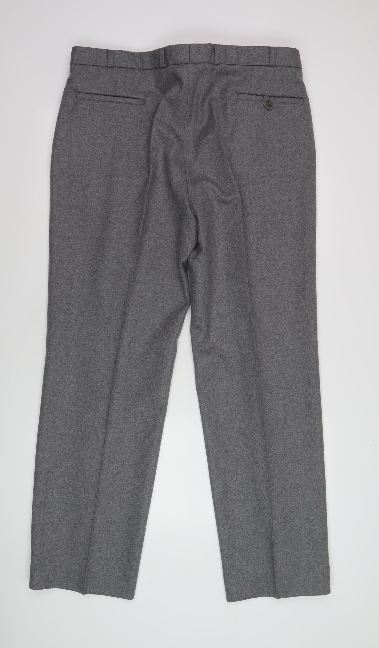 Mens UK Size 46L Centaur Regular Fit Formal Grey Trousers