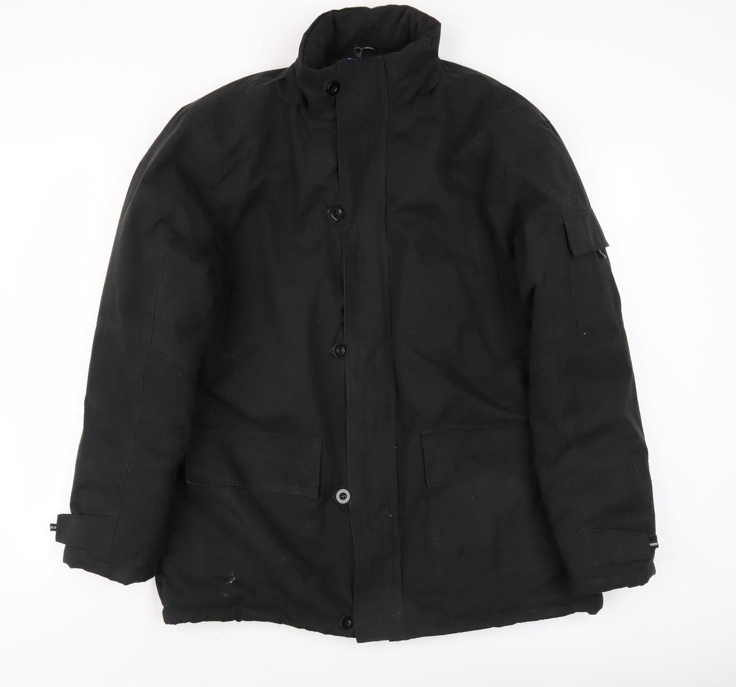 Aldon Men's Black L Jacket, Stand-Up Collar, Regular Fit