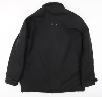 Aldon Men's Black L Jacket, Stand-Up Collar, Regular Fit