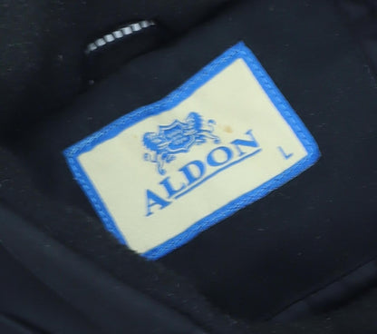 Aldon Men's Black L Jacket, Stand-Up Collar, Regular Fit