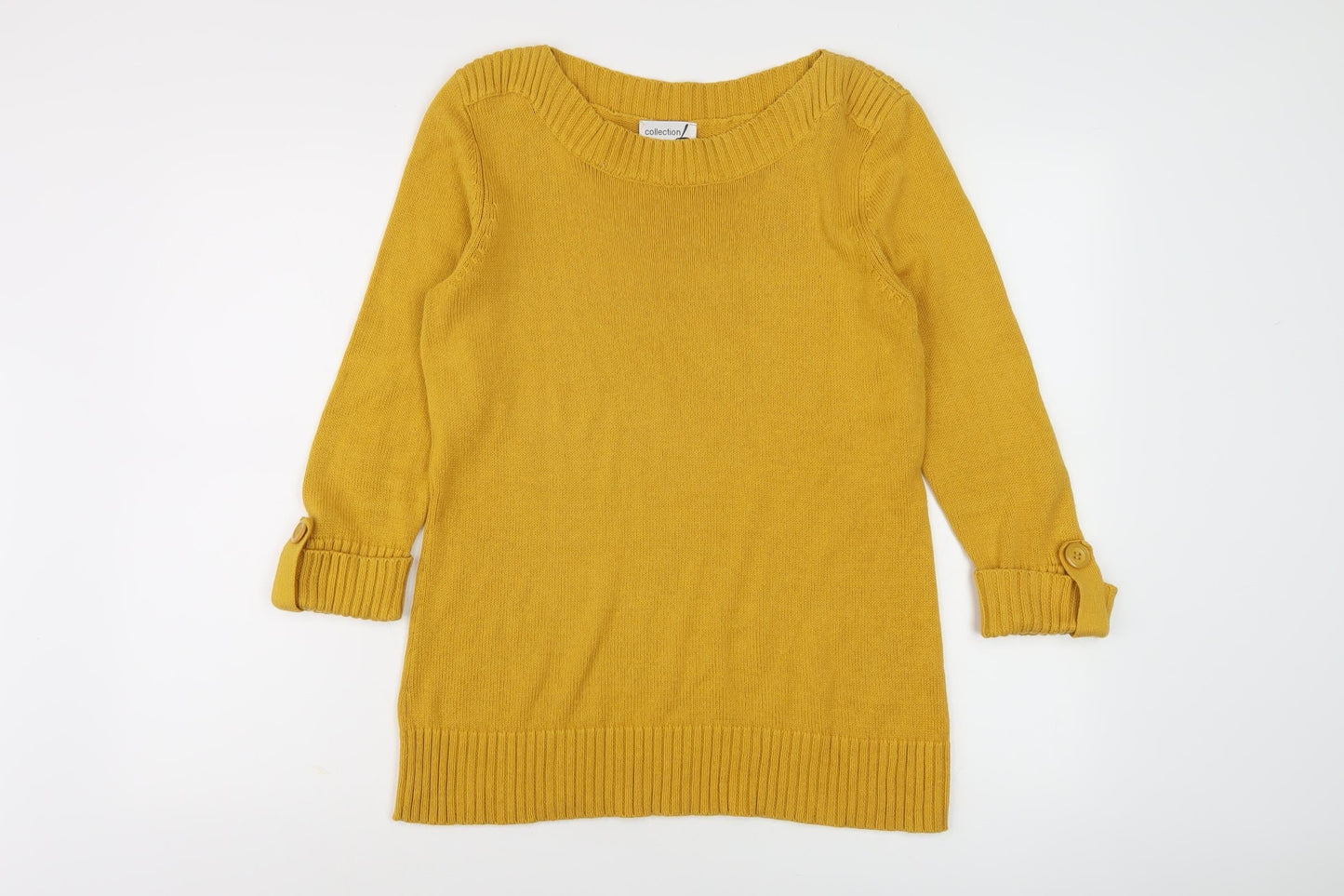 Womens UK Size 12 Collection L Yellow Pullover Jumper