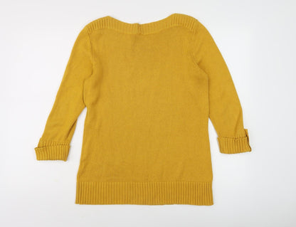 Womens UK Size 12 Collection L Yellow Pullover Jumper