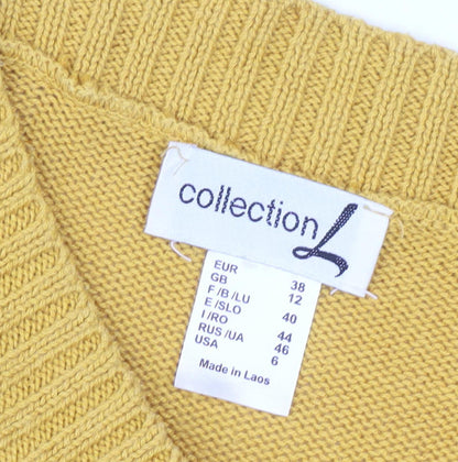 Womens UK Size 12 Collection L Yellow Pullover Jumper