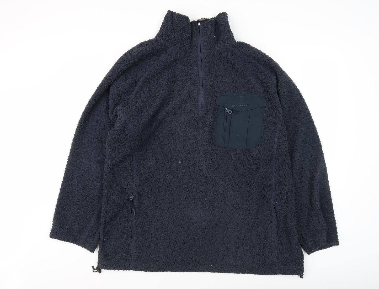 Mens UK Size XL Craghoppers Black Henley Sweatshirt