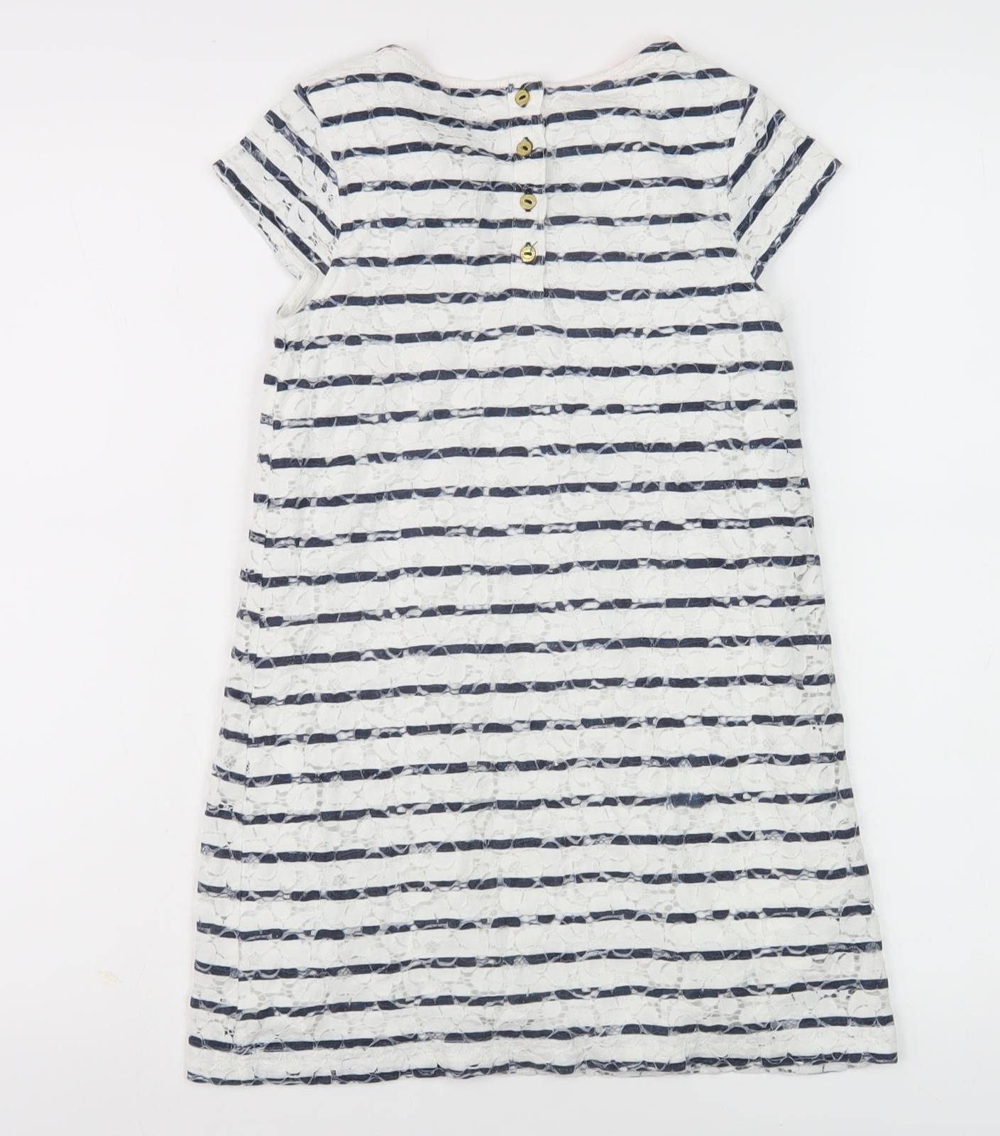 Hampton Republic Girls Navy Stripe T-Shirt Dress Size 12