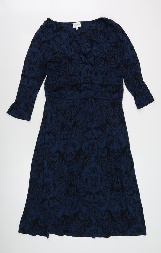 Kaliko Women's Blue Floral Dress Size 14