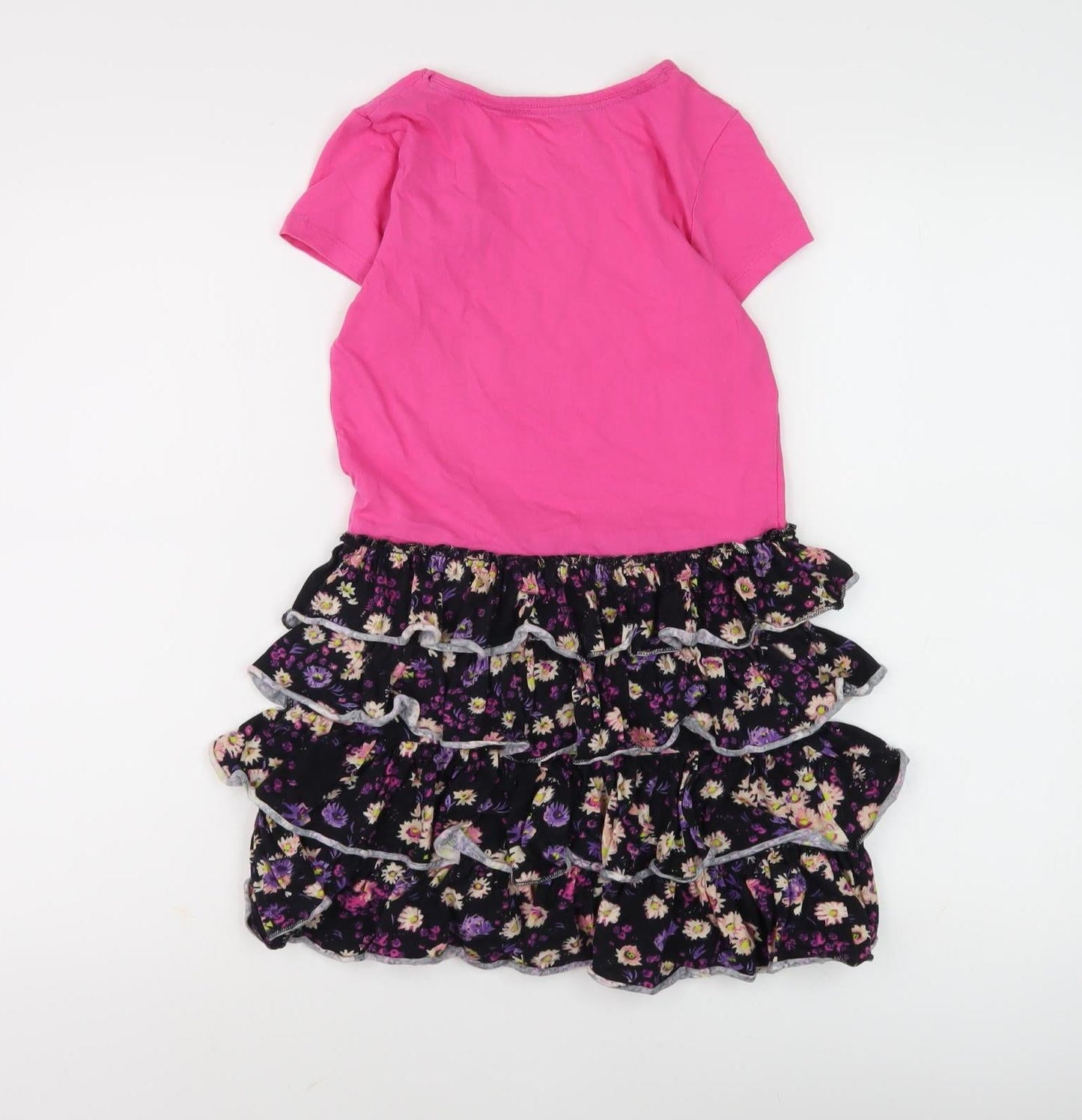 Girls Pink Floral Bluezoo Dress, Age 9-10, Fit & Flare Style