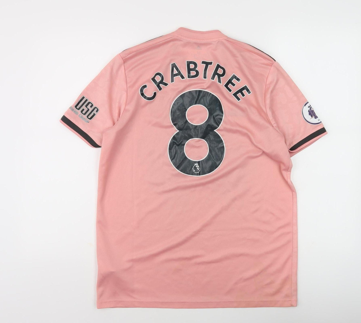 Adidas Unisex Pink Football T-Shirt M Moisture Wicking