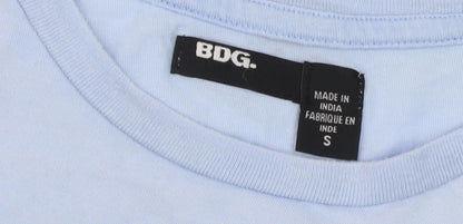 BDG Boys Blue Striped T-Shirt S Casual Basic Top
