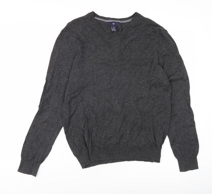 Gap Men's Grey Wool Pullover Jumper - Size S