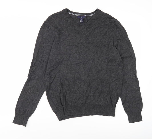 Gap Men's Grey Wool Pullover Jumper - Size S