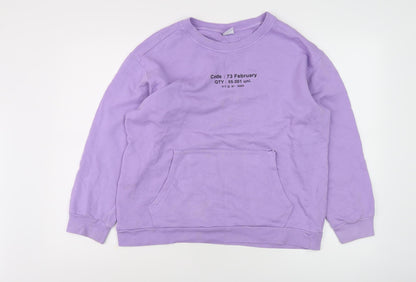 Zara Teens Purple Pullover Sweatshirt Size 12