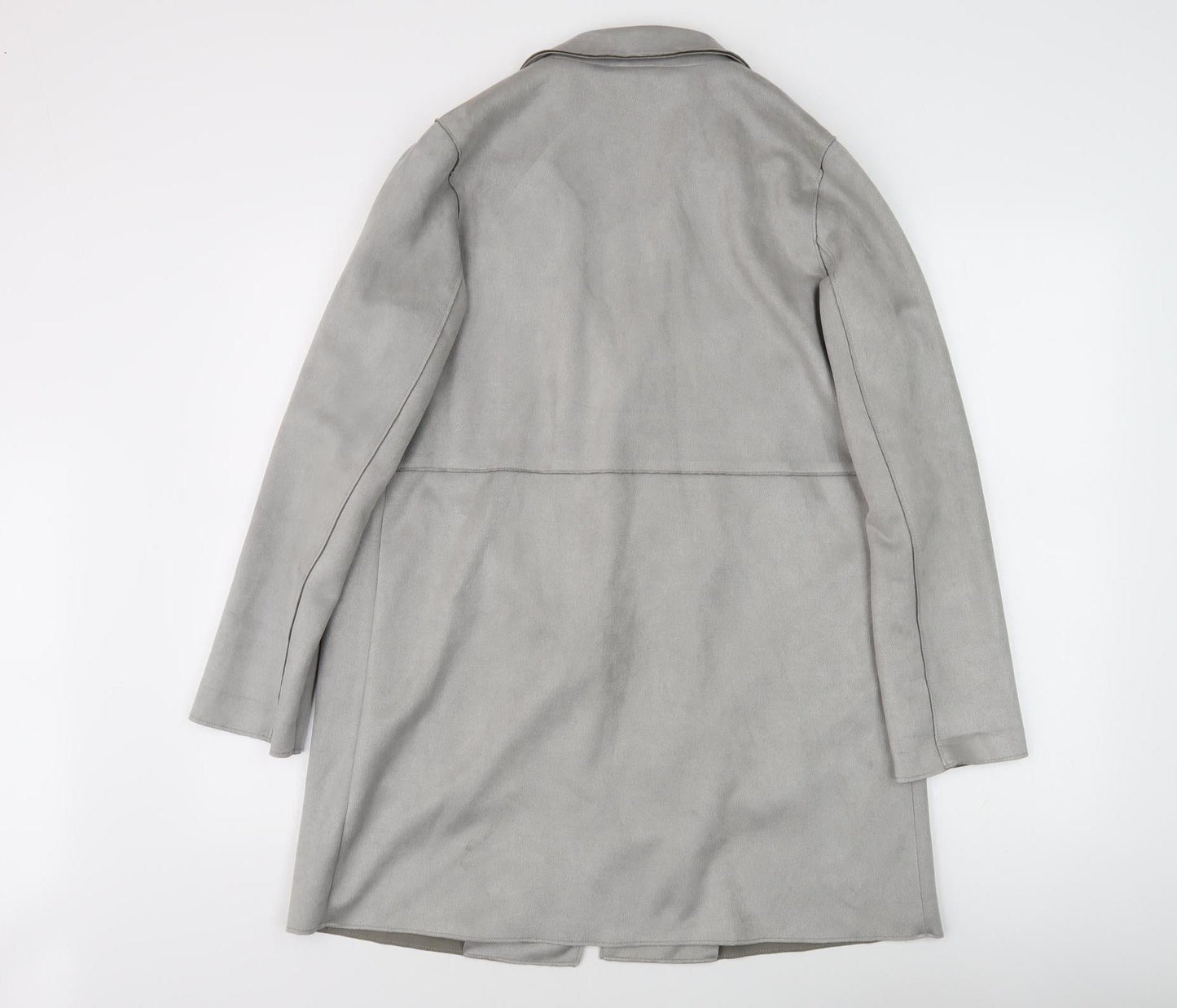 New Look Women's Grey Mid-Length Coat Size 6