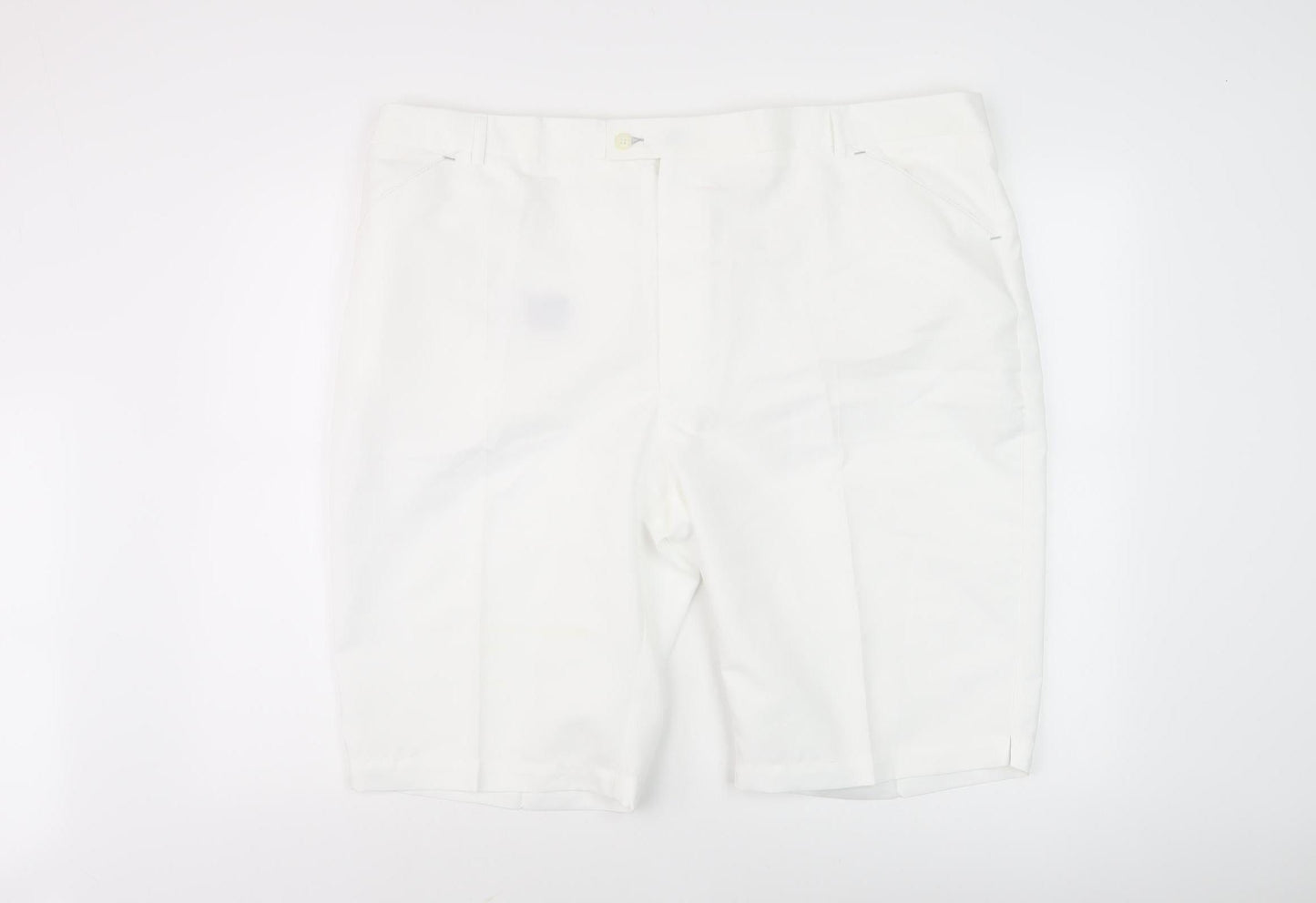 Stromberg Men's White Stylish Moisture Wicking Shorts