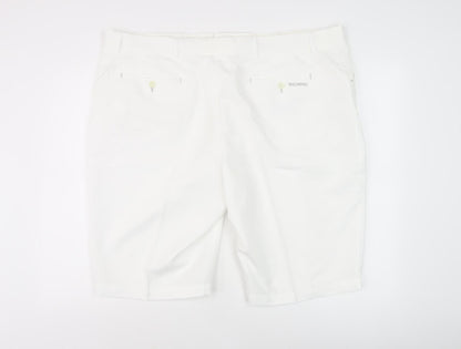 Stromberg Men's White Stylish Moisture Wicking Shorts