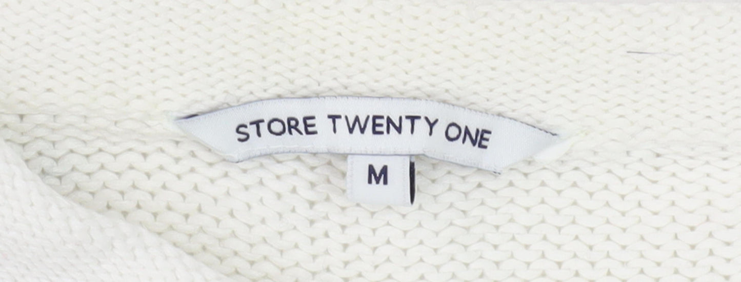 Womens UK Size M Store Twenty One Ivory Cardigan Jumper