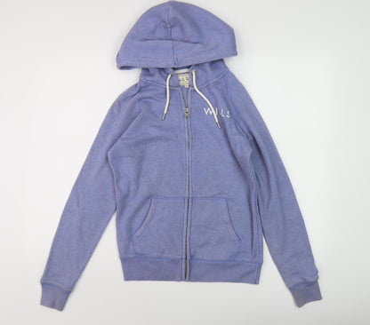 Womens UK Size 8 Jack Wills Blue Full Zip Hoodie