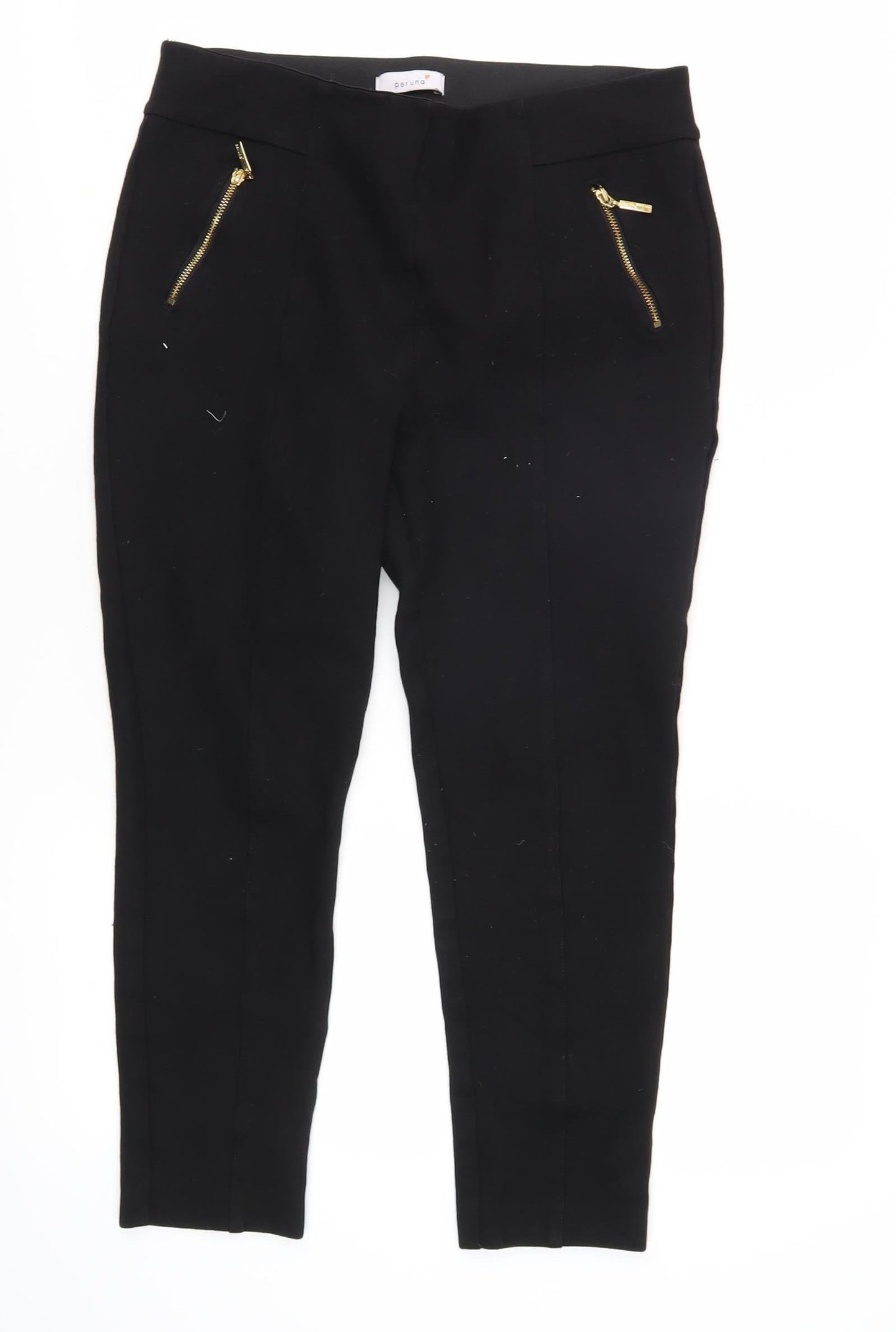 Womens UK Size 12 Marks and Spencer Slim Fit Casual Workwear Black Trousers