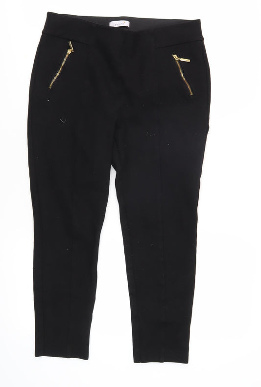 Womens UK Size 12 Marks and Spencer Slim Fit Casual Workwear Black Trousers