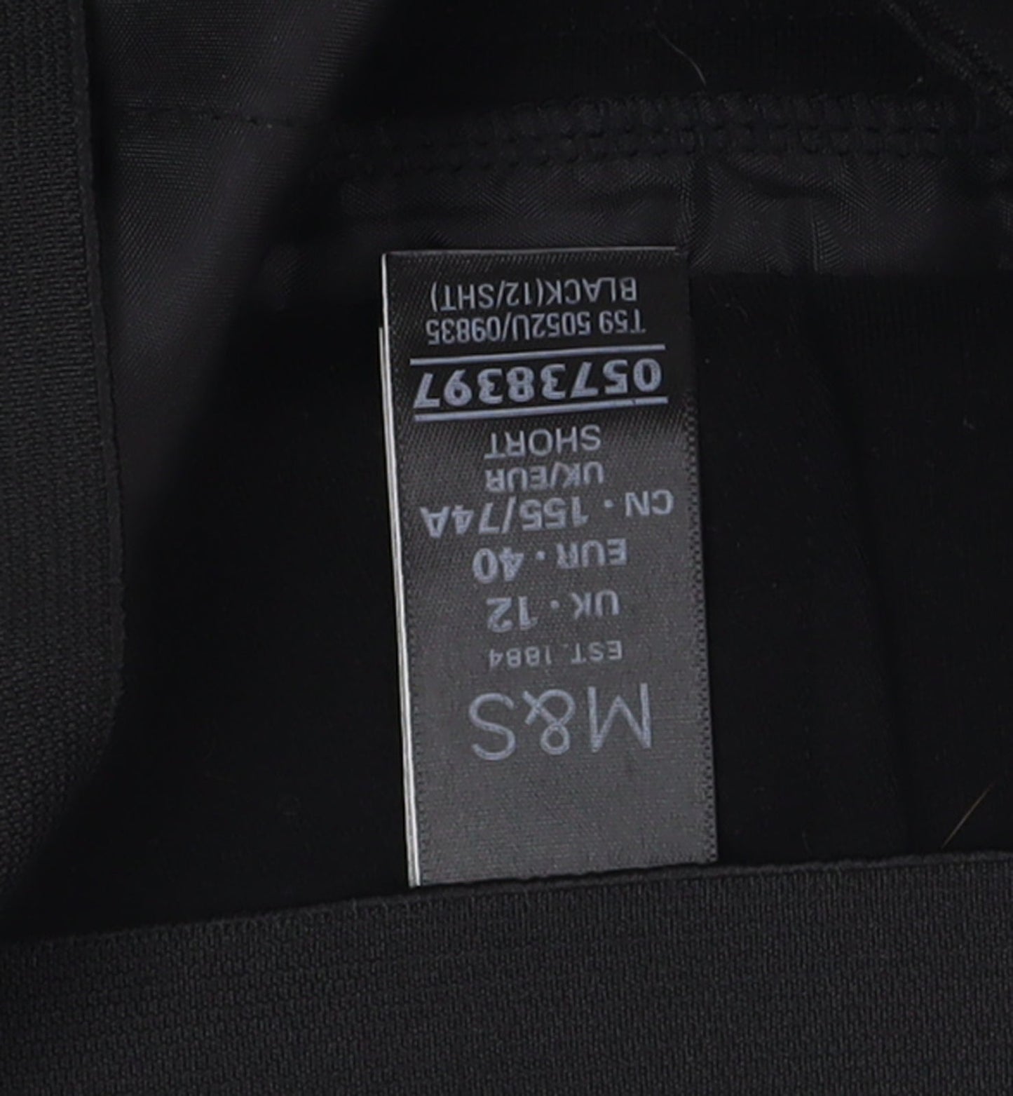 Womens UK Size 12 Marks and Spencer Slim Fit Casual Workwear Black Trousers