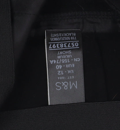 Womens UK Size 12 Marks and Spencer Slim Fit Casual Workwear Black Trousers