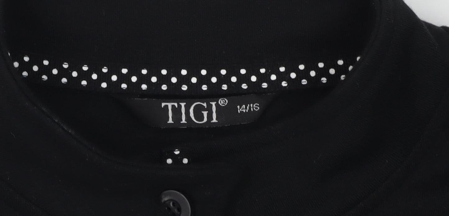 Womens UK Size 14 TIGI Black Basic Jacket
