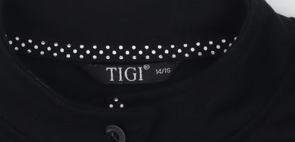 Womens UK Size 14 TIGI Black Basic Jacket