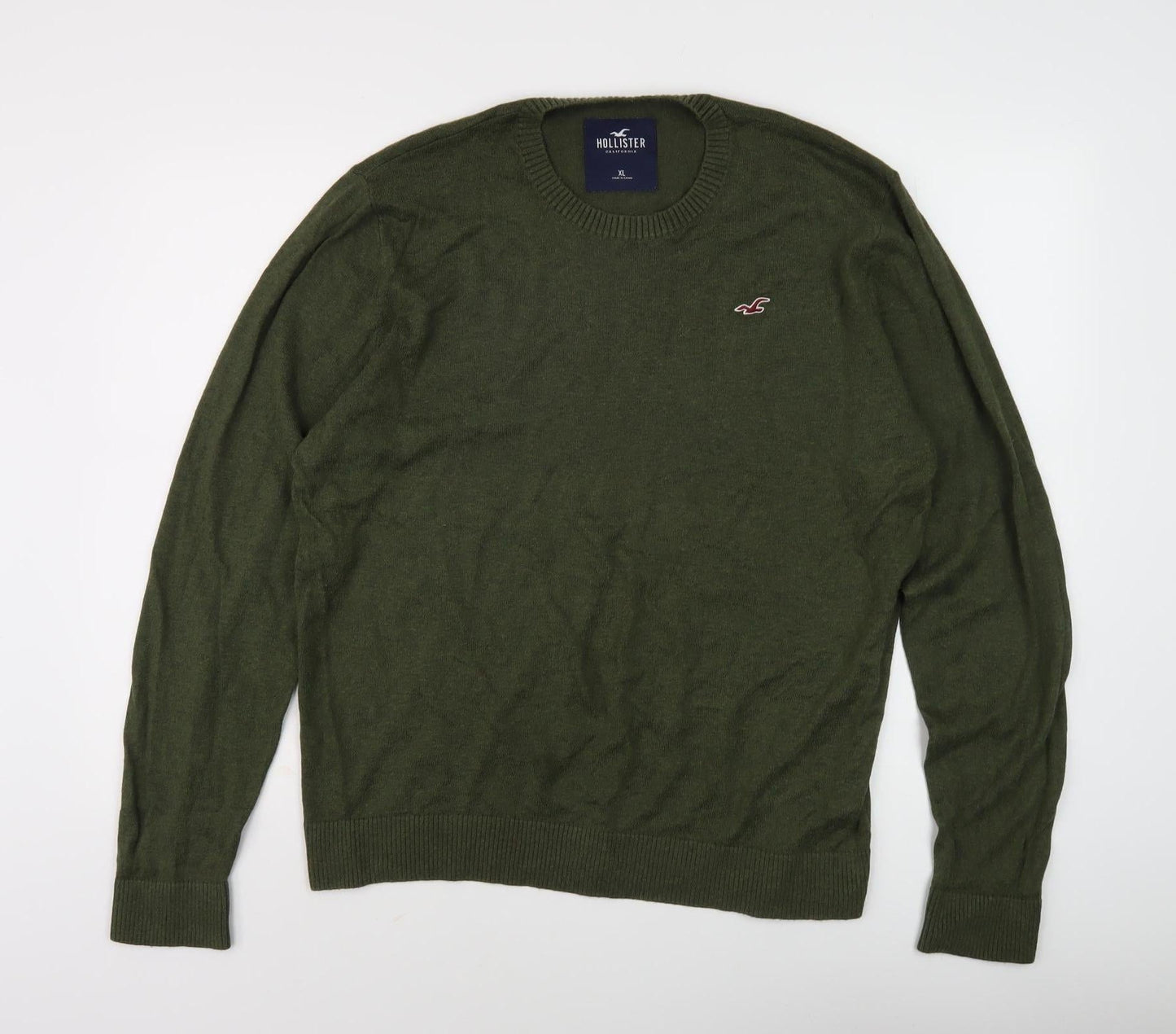 Hollister Men's Green XL Pullover Jumper
