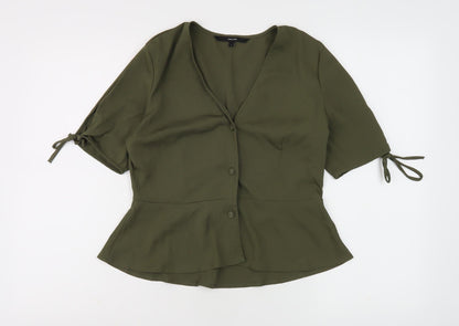 Womens UK Size S VERO MODA Green Tunic Blouse