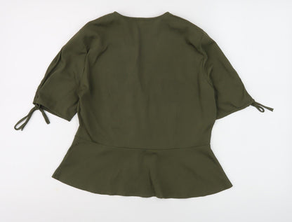 Womens UK Size S VERO MODA Green Tunic Blouse