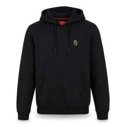 Mens UK Size M Luke Black Pullover Hoodie