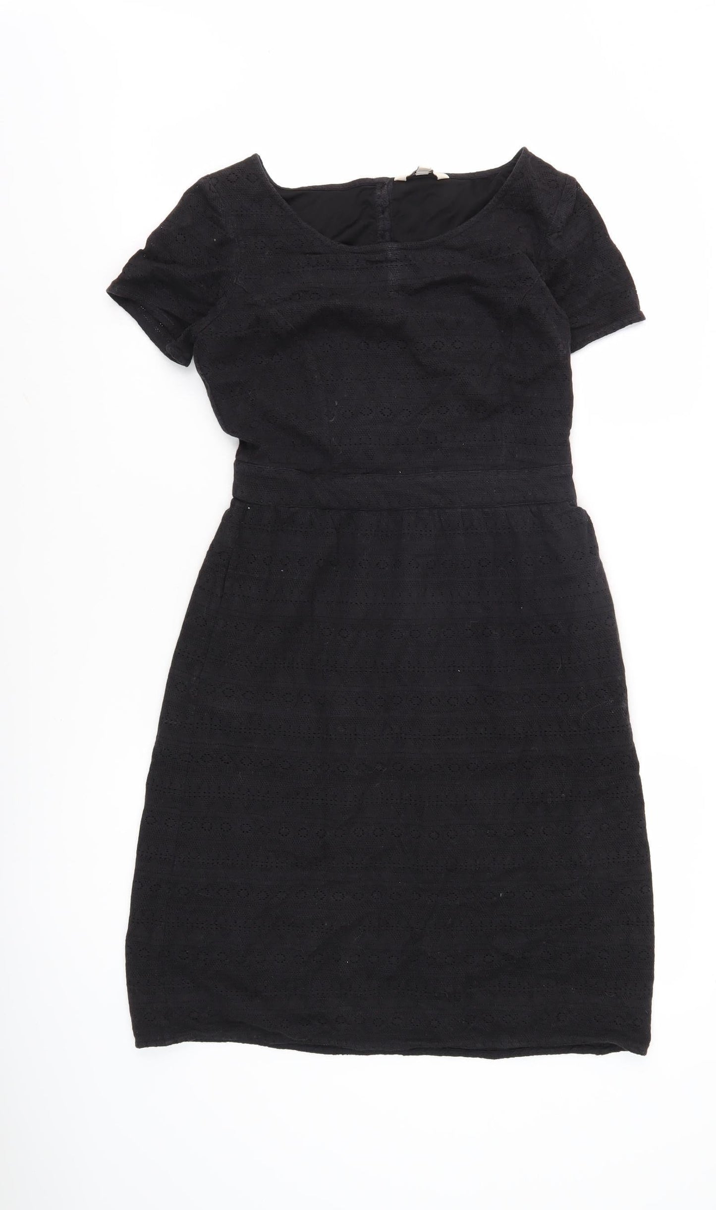 Fat Face Black Dress, Women, Size 8, Short Sleeve, Casual