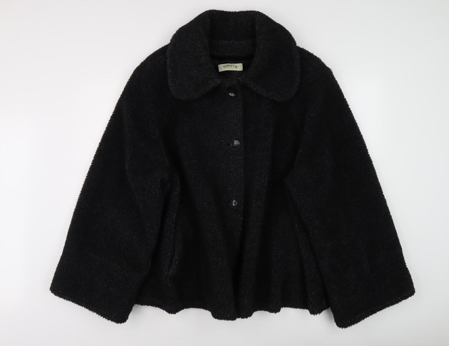 Orvis Women's Black Coat XL Casual Collared